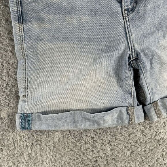 Lularoe Women’s High Rise Boyfriend Shorts Size 26 Light Wash Fold-over Hem Bell - Picture 2 of 11